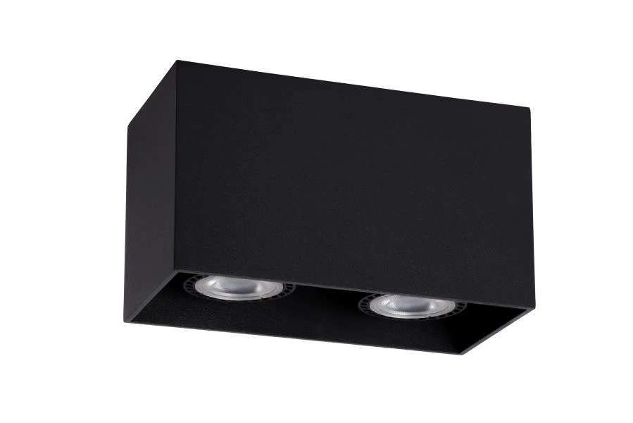 Lucide BODI - Ceiling spotlight - 2xGU10 - Black - turned off